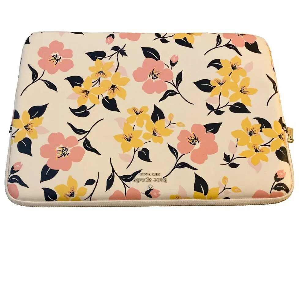 KATE SPADE New York Staci Lily Blooms Universal Laptop Sleeve 15